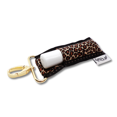 LippyClipKISS Lip Balm Holder for TMLL Lip Drip: Gold / Leopard
